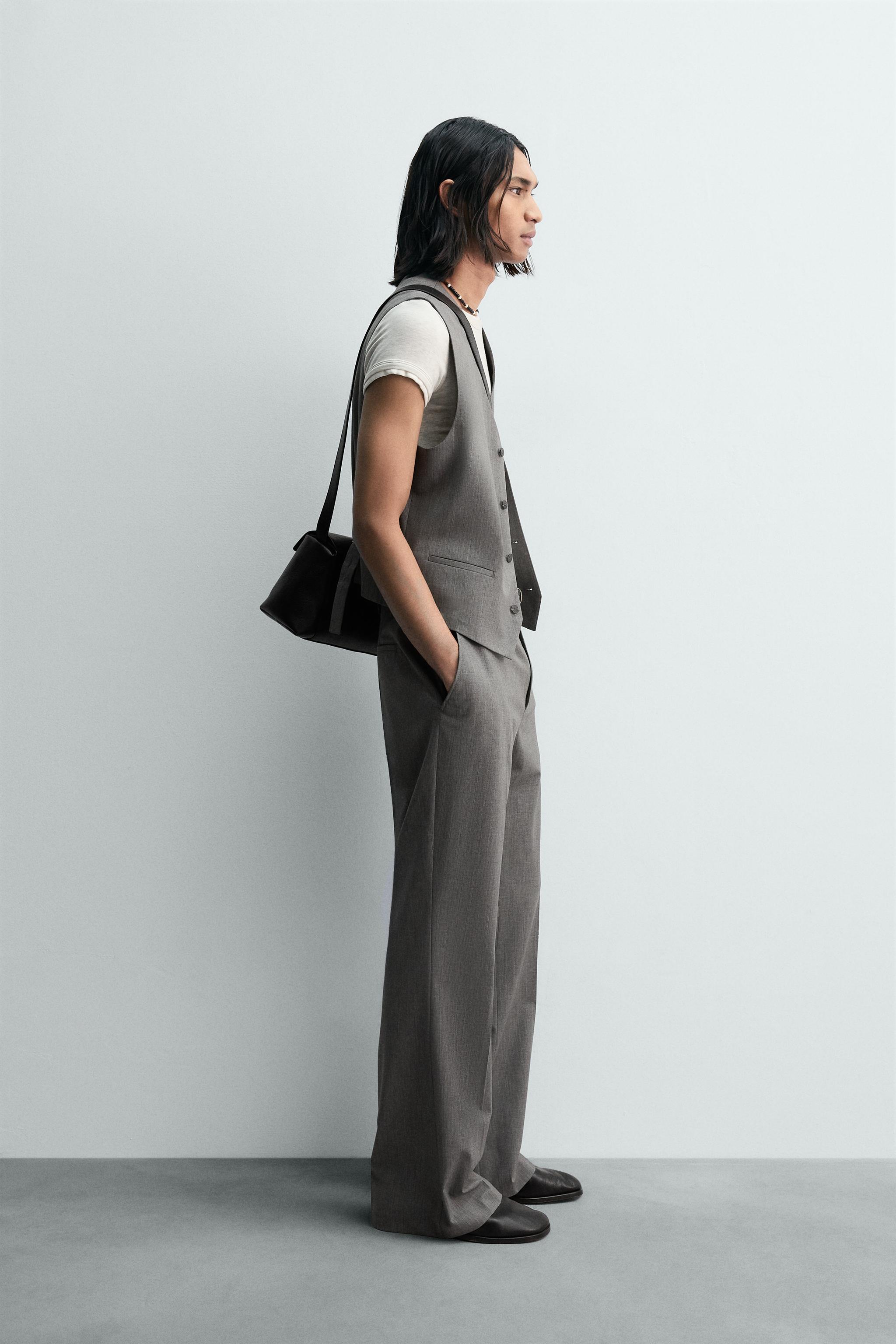 GILET DE COSTUME STRUCTURÉ À RAYURES